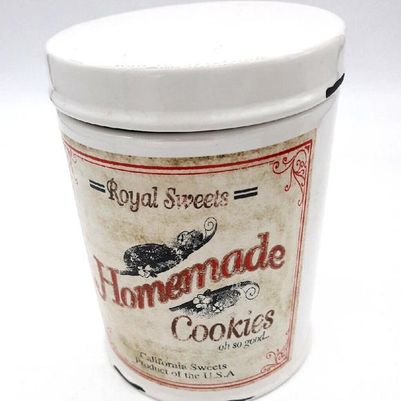 Royal Sweets Bakery Calif Sweets USA Vintage Style 6.5" Ceramic Cookie Jar - Picture 1 of 9